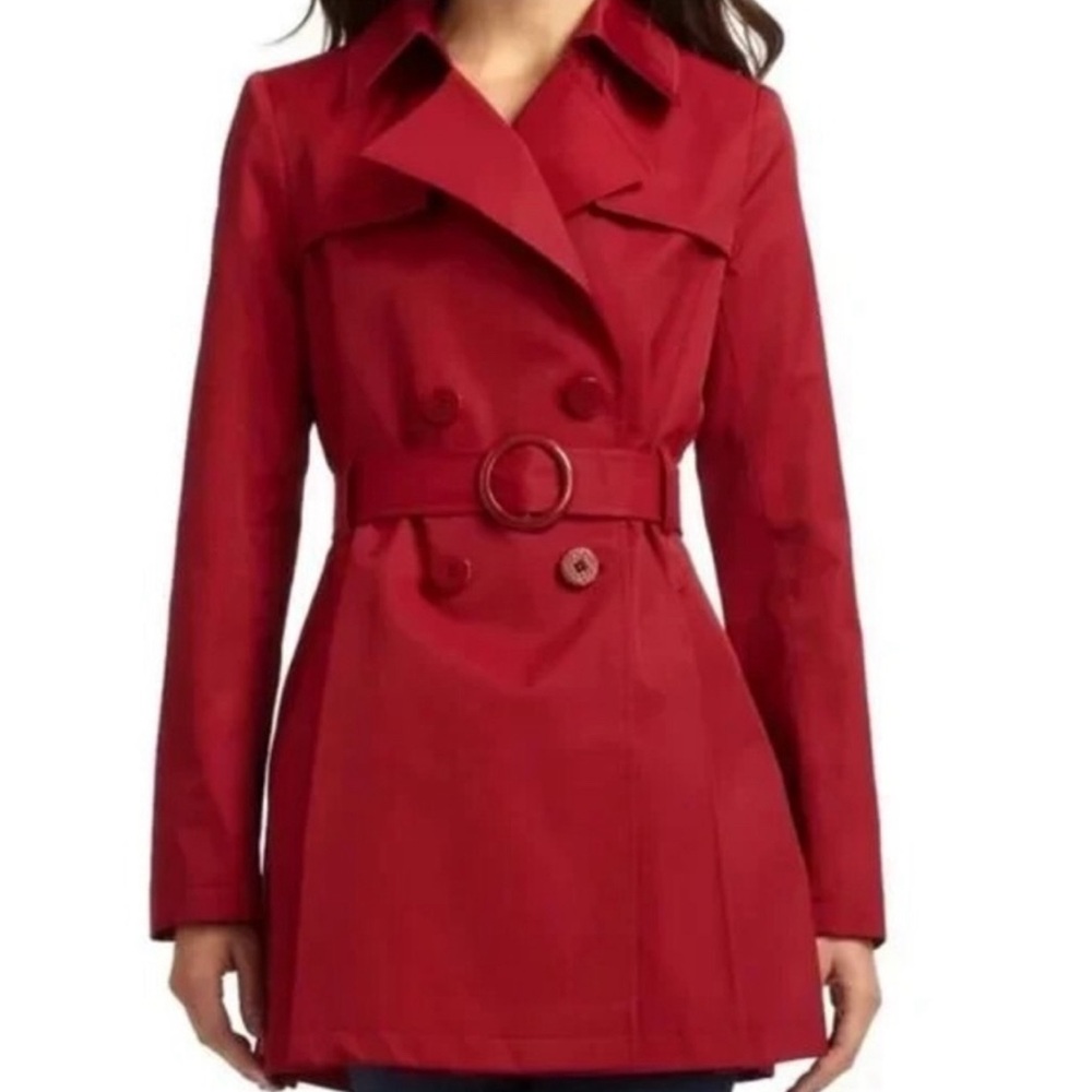 Pretty Little Liars INFAMOUS Via Spiga Red Double-Breasted Trench Coat w/ Belt